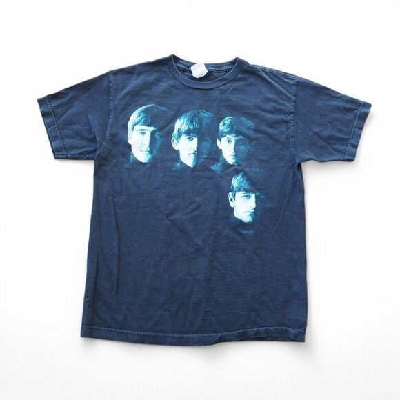 The Beatles Apple Records With the Beatles Vintage 1999 Big Face Band Shirt M - Picture 1 of 8